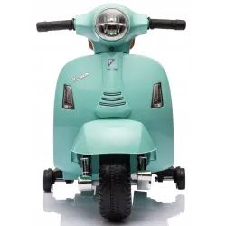 Jeździk dla dziecka Skuter Vespa na akumulator z oparciem turkus