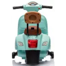 Jeździk dla dziecka Skuter Vespa na akumulator z oparciem turkus