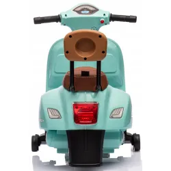 Jeździk dla dziecka Skuter Vespa na akumulator z oparciem turkus