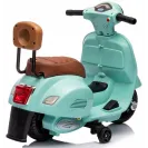 Jeździk dla dziecka Skuter Vespa na akumulator z oparciem turkus