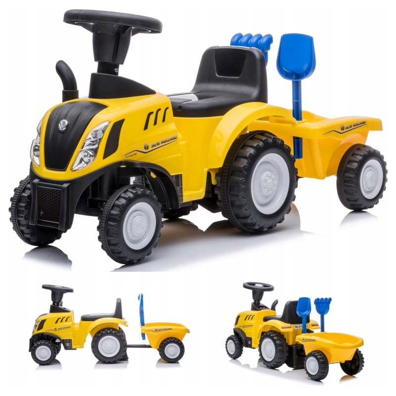 SUN BABY JEŹDZIK TRAKTOR DLA DZIECI XXL NEW HOLLAND + PRZECZYPA Yellow