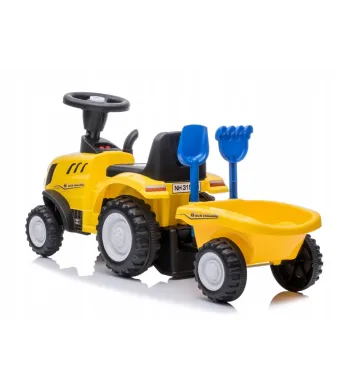 SUN BABY JEŹDZIK TRAKTOR DLA DZIECI XXL NEW HOLLAND + PRZECZYPA Yellow