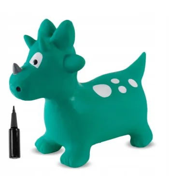 SUN BABY gumowy skoczek  + pompka Dino zielony