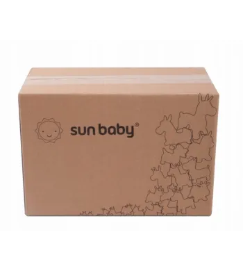 SUN BABY gumowy skoczek  + pompka jednorożec 60 cm różowy perłowy z bandaną
