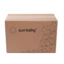 SUN BABY gumowy skoczek  + pompka jednorożec 60cm biały z kolorem