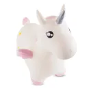 SUN BABY gumowy skoczek  + pompka jednorożec biało różowy