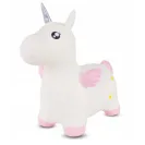 SUN BABY gumowy skoczek  + pompka jednorożec biało różowy