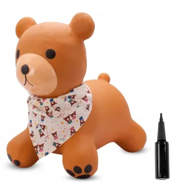 SUN BABY gumowy skoczek  + pompka TEDDY brązowy