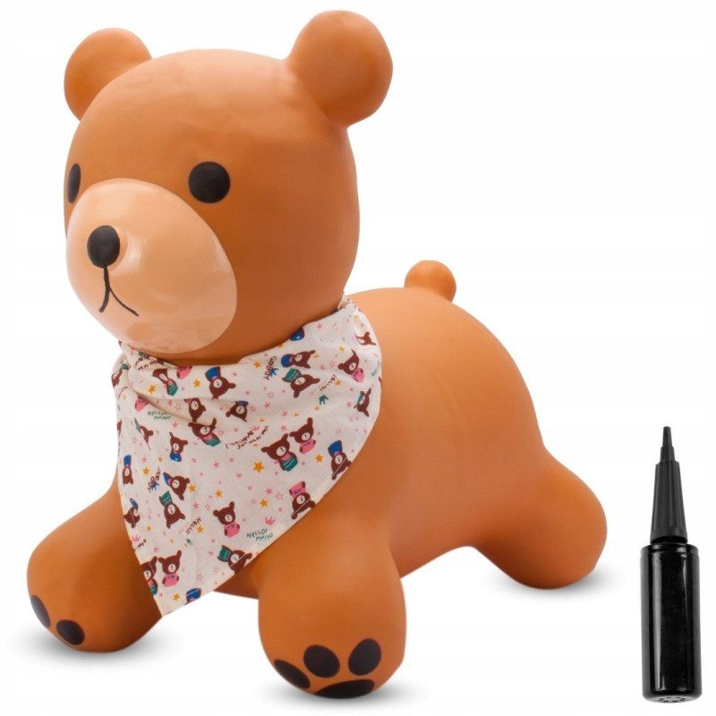 SUN BABY gumowy skoczek  + pompka TEDDY brązowy