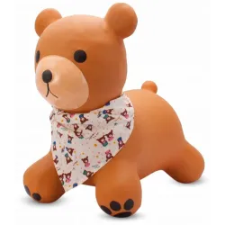 SUN BABY gumowy skoczek  + pompka TEDDY brązowy