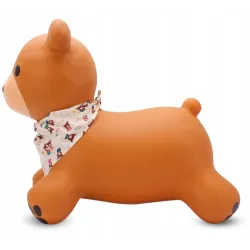 SUN BABY gumowy skoczek  + pompka TEDDY brązowy