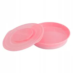 Twistshake Mini Mata Antypoślizgowa + talerz Pink