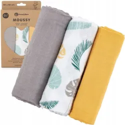 PETITE&MARS Zestaw pieluszek bambusowych 3 szt Leaves