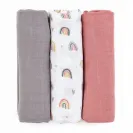 PETITE&MARS Zestaw pieluszek bambusowych 3 szt Rose Rainbows