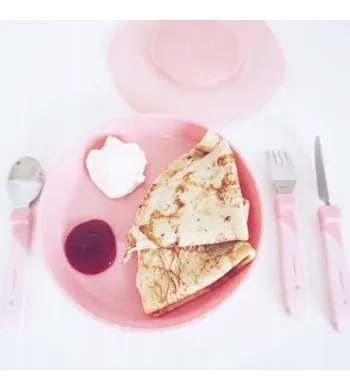Twistshake Talerz z pokrywką pink