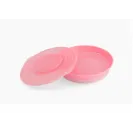 Twistshake Talerz z pokrywką pink