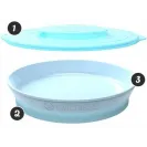 Twistshake Talerz z pokrywką pink