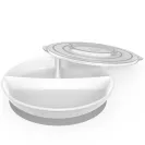 Talerzyk Twistshake dzielony z pokrywką biały