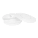 Talerzyk Twistshake dzielony z pokrywką biały