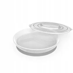 Twistshake Talerz z pokrywką white Twistshake Talerz z pokrywką white