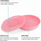 Twistshake Talerz z pokrywką pink