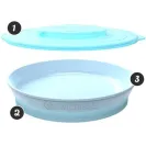 Twistshake Talerz z pokrywką blue