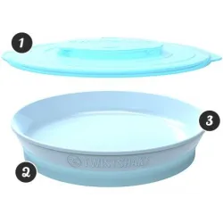 Twistshake Talerz z pokrywką blue Twistshake Talerz z pokrywką blue