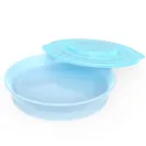 Twistshake Talerz z pokrywką blue