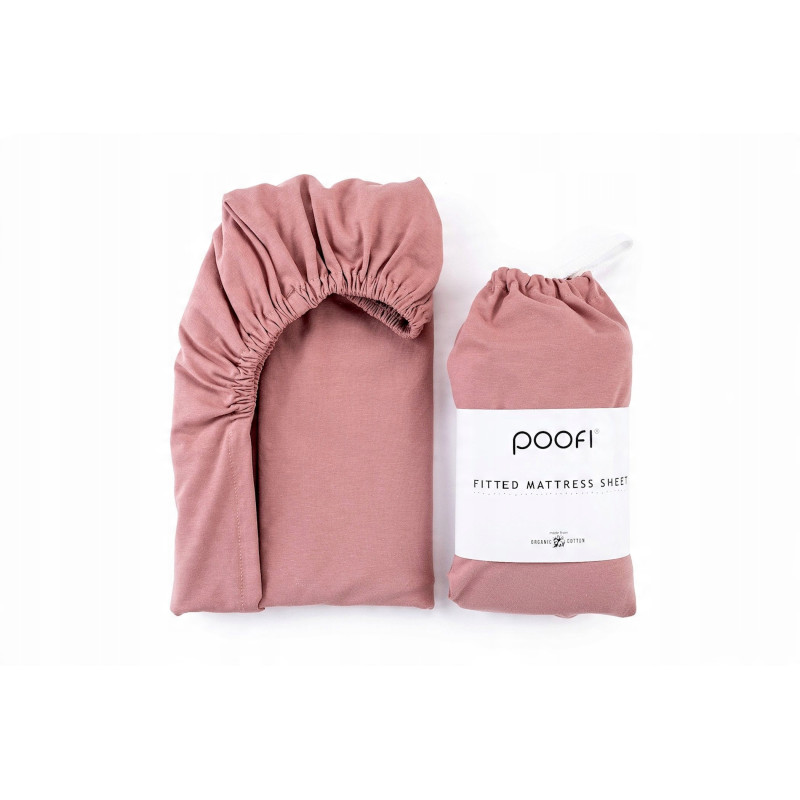 Poofi prześcieradło z gumką 60x120 herbaciana róża