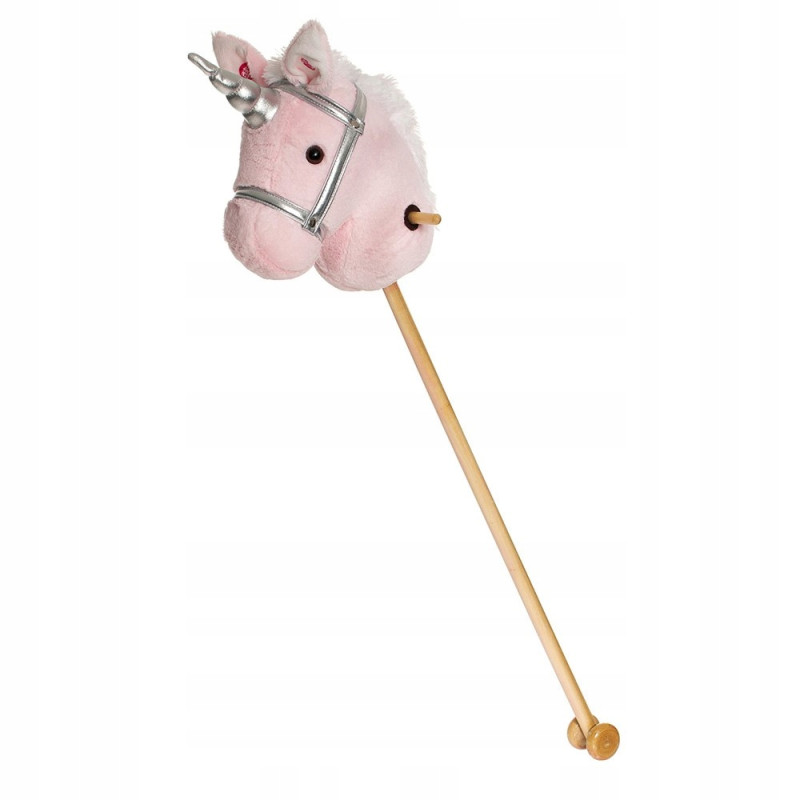 Hobby Horse Jednorożec pluszowy koń na kiju Unicorn różowy 100 cm