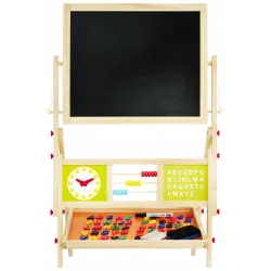 Tablica magnetyczna kredowa obrotowa  Alfabet Liczydło W12103C