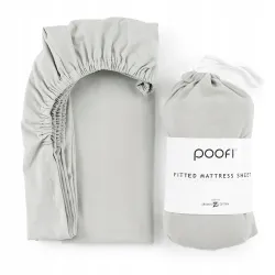 Poofi prześcieradło z gumką 60x120 jasny szary Poofi prześcieradło z gumką 60x120 jasny szary