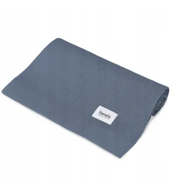Lionelo Bamboo Blanket KOCYK BAMBUSOWY Otulacz 75x100cm Blue