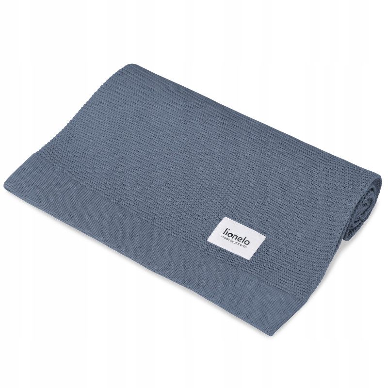 Lionelo Bamboo Blanket KOCYK BAMBUSOWY Otulacz 75x100cm Blue
