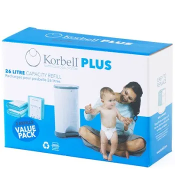 Wkłady do kosza na pieluchy Korbell 26L 3 sztuki