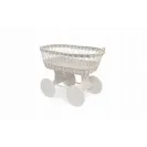 Wiklinowy Kosz Mojżesza z materacem i wyposażeniem - biały 1211-1p18-W