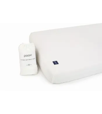 Poofi prześcieradło z gumką 60x120 śmietanka