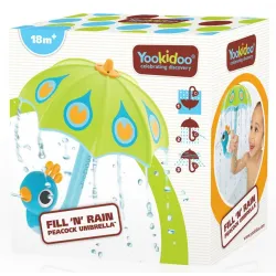 Yookidoo Zabawka do Kąpieli Deszczowa Parasolka Paw Green Yookidoo Zabawka do Kąpieli Deszczowa Parasolka Paw Green
