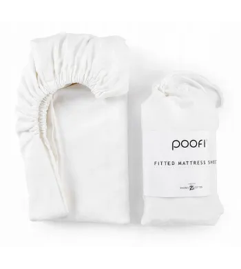 Poofi prześcieradło z gumką 60x120 śmietanka