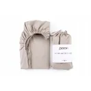 Poofi prześcieradło z gumką  70x140 nugat