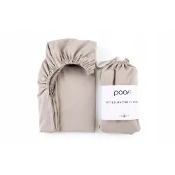 Poofi prześcieradło z gumką  70x140 nugat