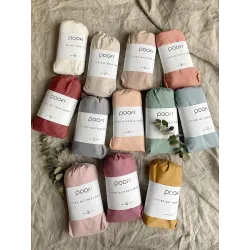 Poofi prześcieradło z gumką  70x140 pudrowy róż Poofi prześcieradło z gumką  70x140 pudrowy róż