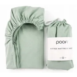 Poofi prześcieradło z gumką  70x140 szałwia Poofi prześcieradło z gumką  70x140 szałwia