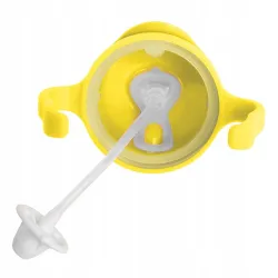 B.BOX BIDON KUBEK Z OBCIĄŻONĄ SŁOMKĄ RURKĄ DLA DZIECI 240ml cytrynowy