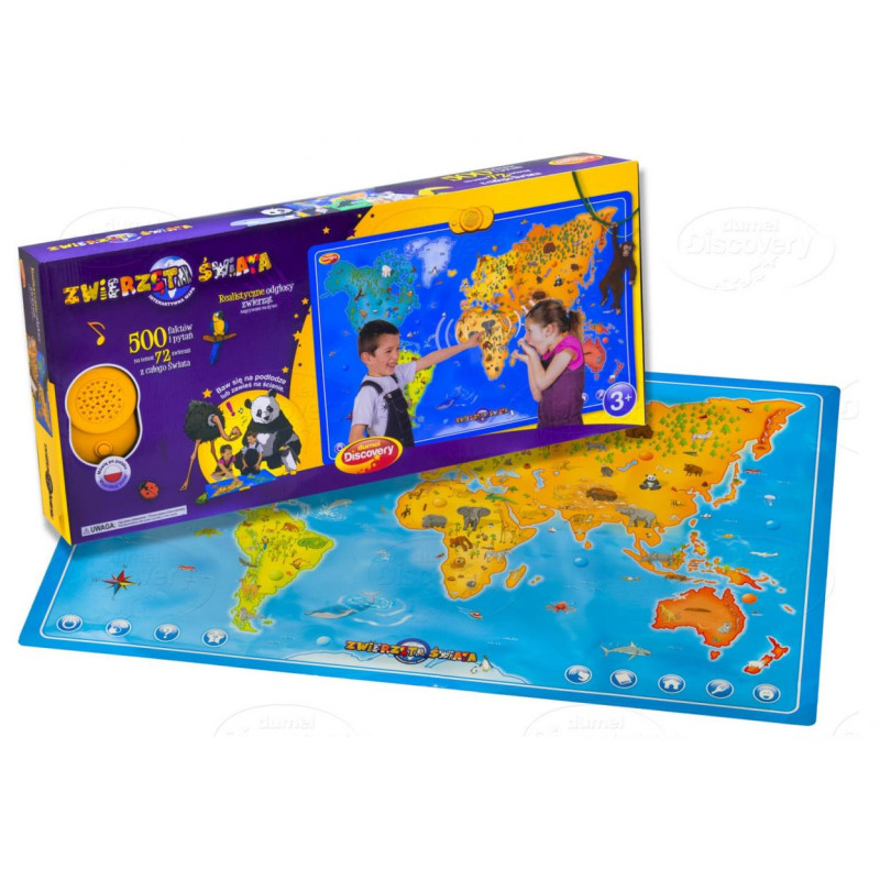 DUMEL DISCOVERY Interaktywna MAPA ZWIERZĘTA Świata DD 60846