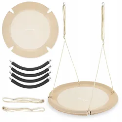 Huśtawka bocianie gniazdo HyperMotion - średnica 100 cm, kolor beżowy boho HYP13 Huśtawka bocianie gniazdo HyperMotion - średnica 100 cm, kolor beżowy boho HYP13