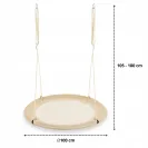 Huśtawka bocianie gniazdo HyperMotion - średnica 100 cm, kolor beżowy boho HYP13