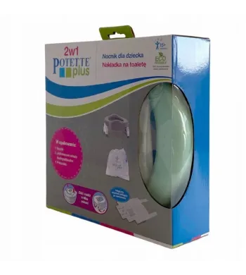 pote nocnik 2w1 miętowo-biały