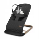 Leżaczek bujaczek dla niemowląt Kidwell  zabawki Laro Black Wooden