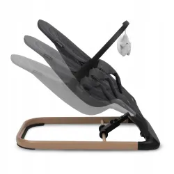 Leżaczek bujaczek dla niemowląt Kidwell  zabawki Laro Black Wooden Leżaczek bujaczek dla niemowląt Kidwell  zabawki Laro Black Wooden